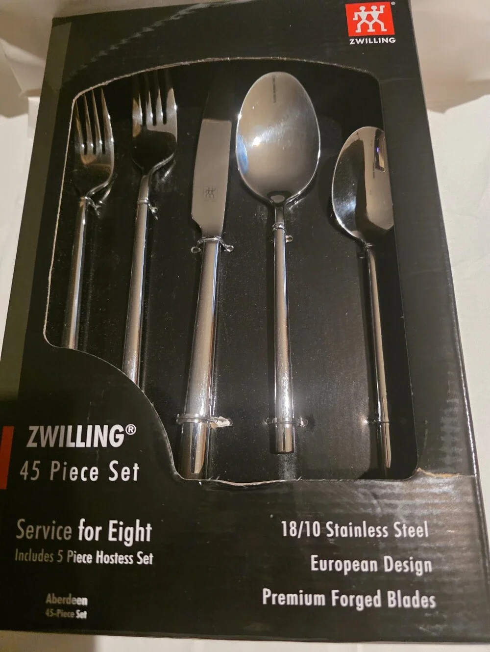 ZWILLING Aberdeen 45-pc 18/10 Stainless Steel Flatware Set.